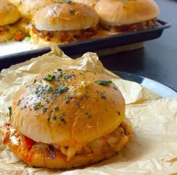 CHEESY CHICKEN TIKKA SLIDERS